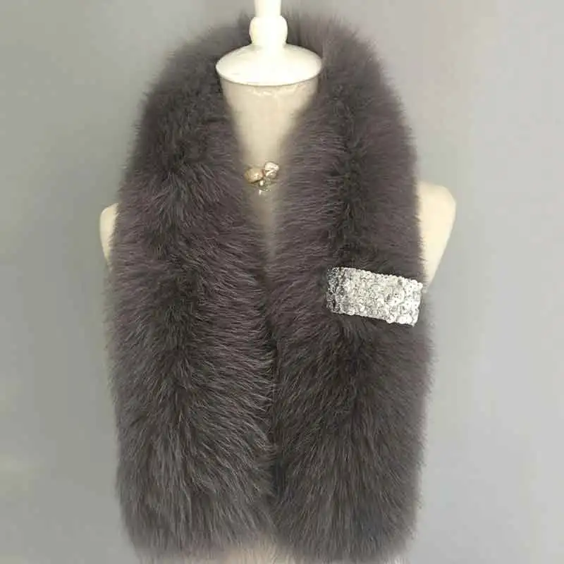 

JKP 2024 New Natural Fox Fur Scarf Women's Korean Version Of The Solid Color Wild Ladies Fur Scarf Factory Direct Sales