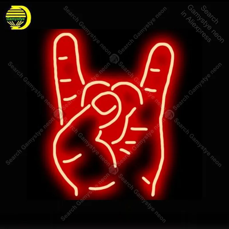 

Neon Signs Gift Rock Gesture icons light Decorate Party Room Handcraft Publicidad anuncio luminoso Light Advertisement Dropship