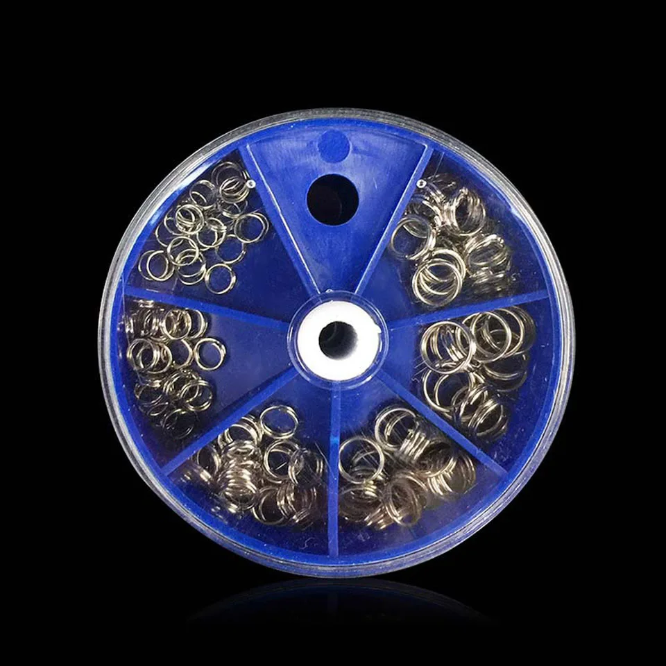 WALK FISH 116PCS/Lot Stainless Steel Split Rings set Fishing accessories Fishing split ring connector for Blank Lures Crank bait