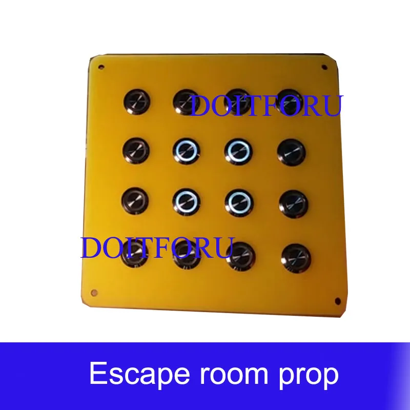 Room escape game Metal button graphic prop newest Escape room games  organ