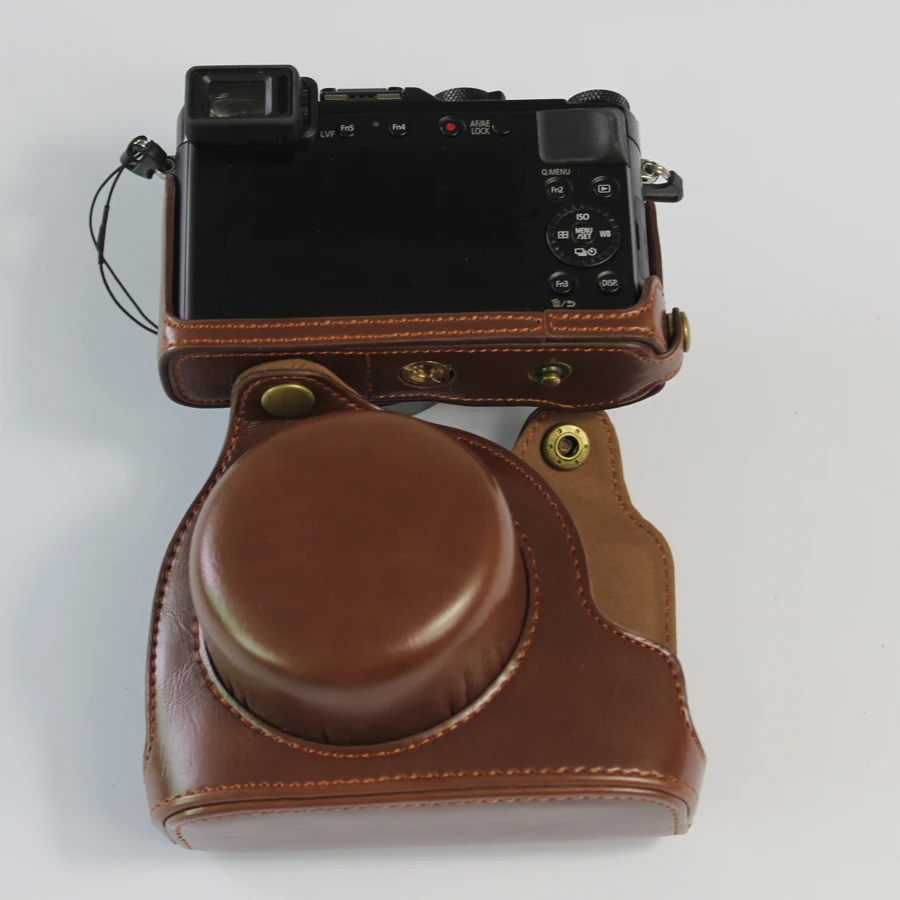 파나소닉 LX100II LUMIX LX100M2 lx100 markII 용 PU 가죽 케이스 카메라 가방 커버 (배터리 오프닝 숄더 스트랩 포함)