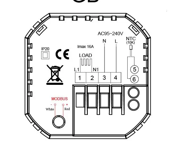 Touchscreen Colourful Programmable Modbus Thermostat for Electric Heating (with Modbus RS485 Function)