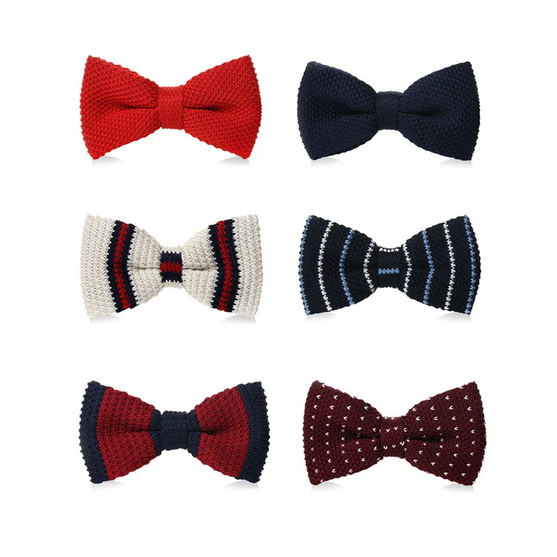 

HOOYI Knitted Bow Ties for Men Bowtie Business Necktie Party Gift Butterfly