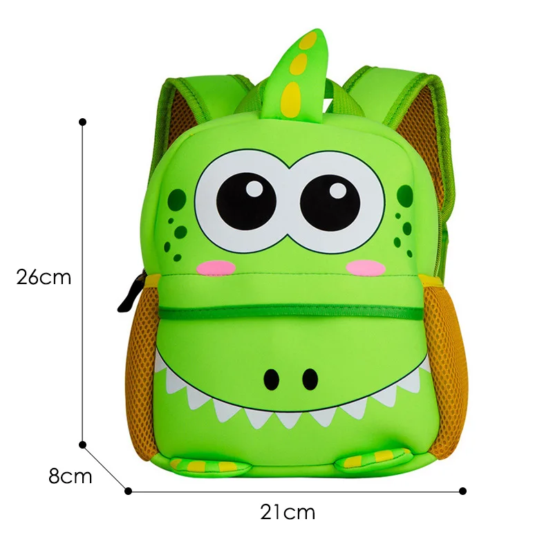 Cute Kids Toddler School Bags 3D Cartoon Dinosaur Backpack Neoprene Kindergarten Schoolbag Girl Boys Bag Children Backpacks