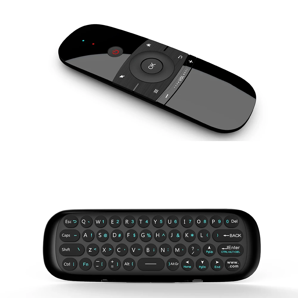 W1 Fly Air Mouse Gyro Sensing Learning Remote Control Rechargeable 2.4G Wireless Keyboard Mouse Mice For Windows For iOS Android