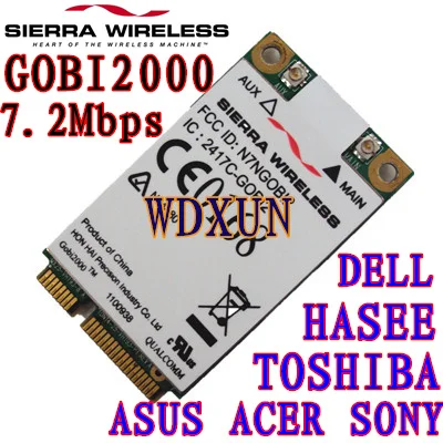 

New Sierra Wireless Gobi2000 3G Mini PCI-E Card For DELL ASUS TOSHIBA ACER SONY