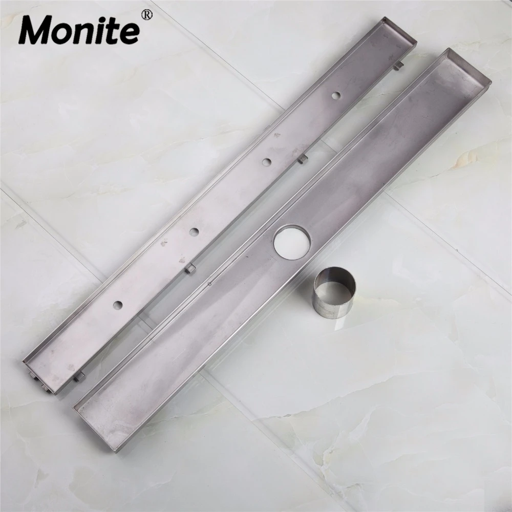 

Luxury 304 Stainless Steel Bathroom Drains Rectangle Deodorization Type Bathroom Linear Shower Floor Drain Srainer 600mm x 67mm