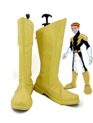 Lightning Lad Shoes Cosplay Legion of Super Heroes Lightning Lad Cosplay Boots Yellow Shoes Custom Made