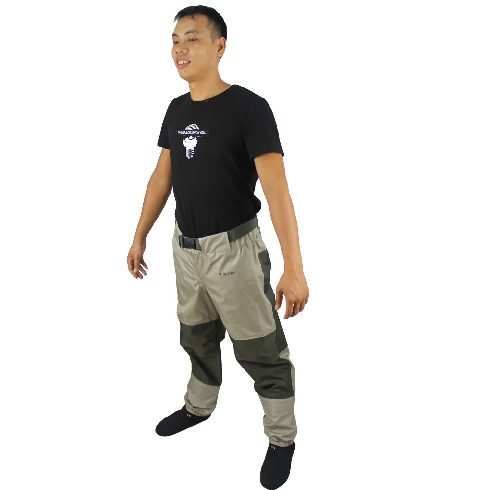 Men's  Fly Fishing Breathable Stockingfoot Waist High Pant Wader River Waterproof Guide Wading Waders Pants