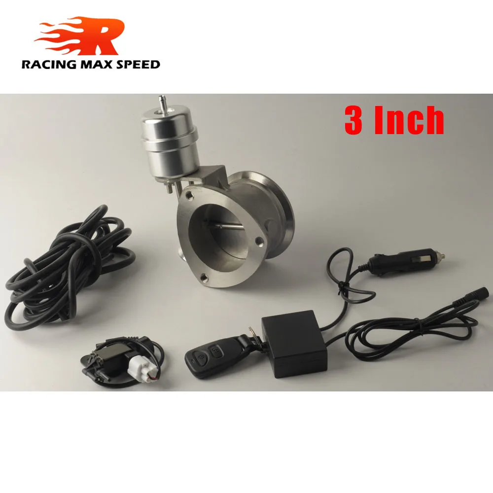 New 3.0 inch 76mm 1Bar  Vacuum Exhaust Cutout Valve Open Style Wireless Remote Controller Set