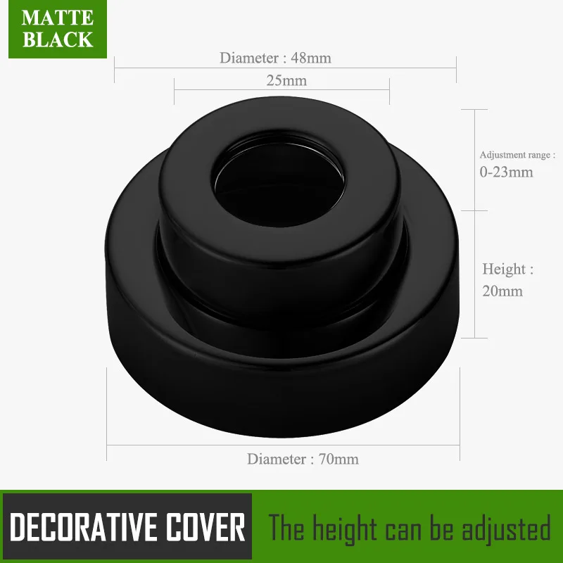 FACIIO-Couvercle Décoratif de Conduite d\'Eau en Acier Inoxydable 304, Accessoires de Douche, Kit pour Centre Commercial