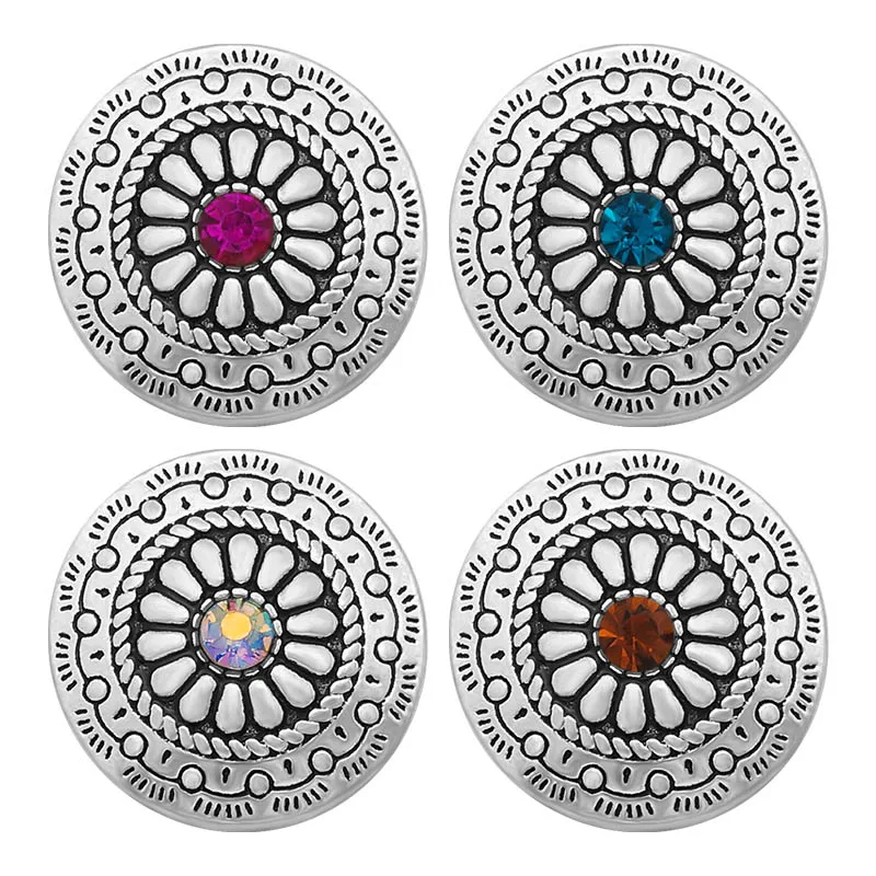 New Beauty Round Flowers pattern 20MM Metal snap buttons for DIY 18mm snap jewelry wholesale KZ3357