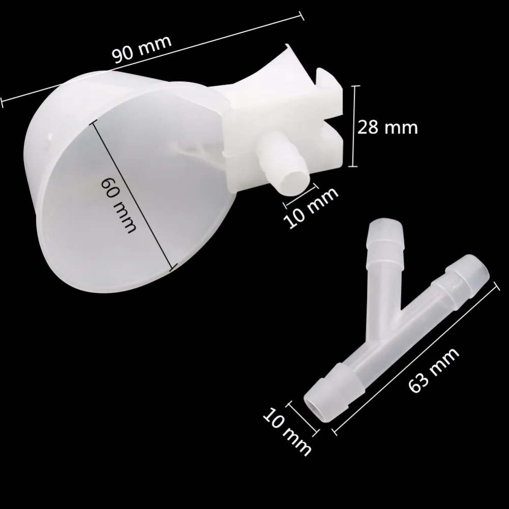 Parrot drinking bowl with 10mm barb Y-type connector Automatic feeders cup Bird cage accessories Waterer 5 Sets