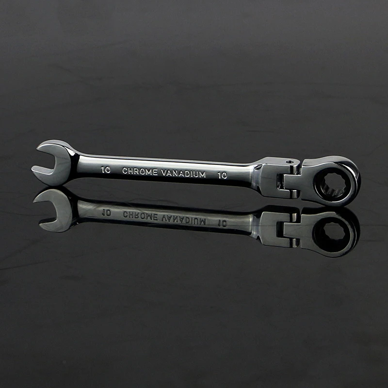8-13mmMirroFlexible Head Ratchet Spanner Combination wrench a set of keys gear ring wrench ratchet handle tools D3808-D3813A
