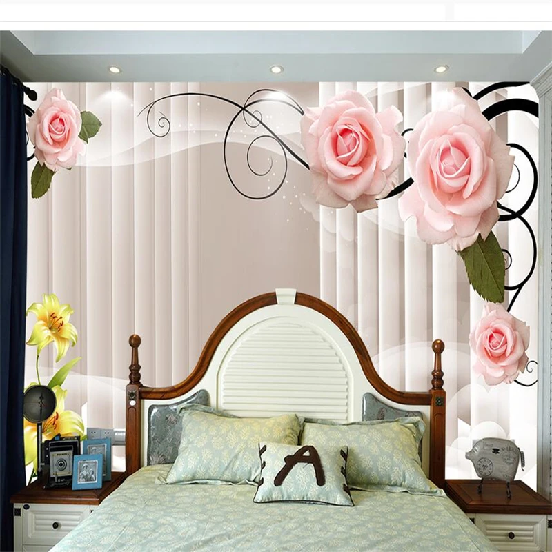 

wellyu papier peint wallpaper for walls 3 d Custom wallpaper European Style 3D Rose Roman Columns TV Walls tapety behang