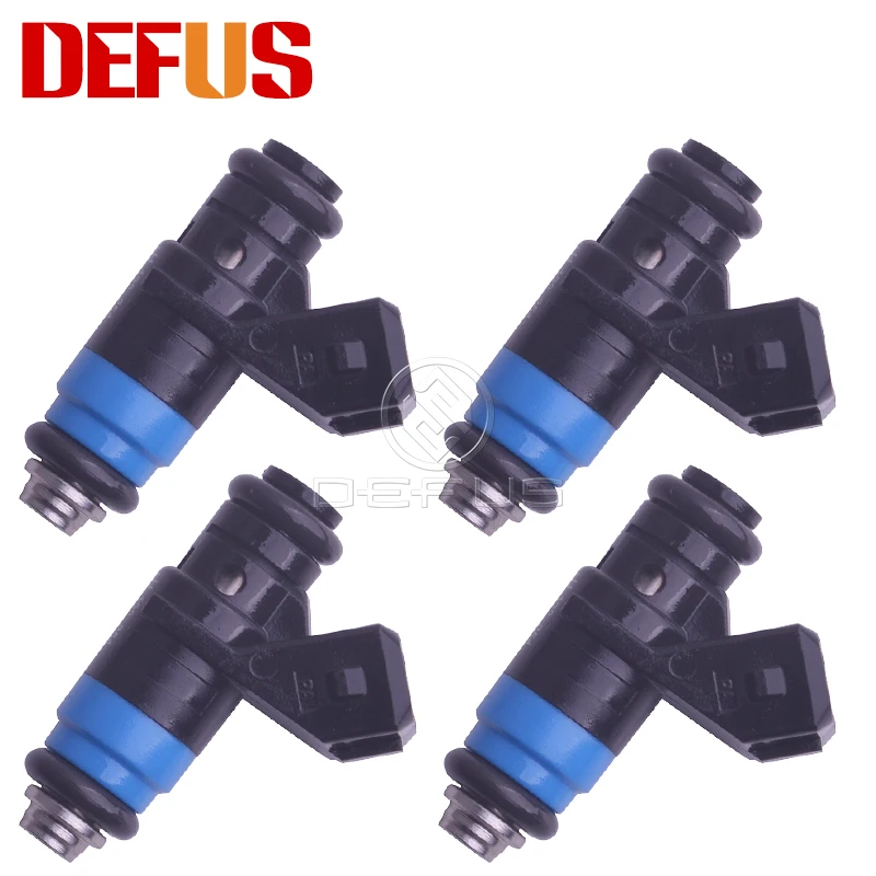 DEFUS 4X H132254 550cc Flow Matched Fuel Injector For Renault Clio Megane Scenic Modus 1.4L 16V Petrol Nozzle 8200139674 4Holes