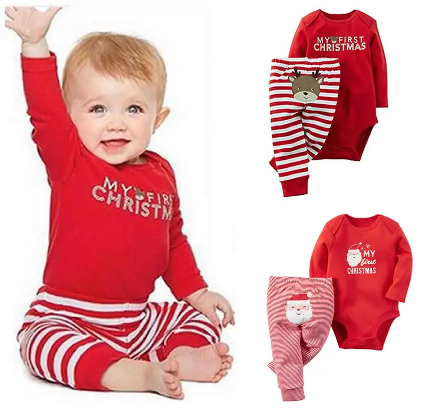 

Cute Dear 2pcs Newborn Baby 2 Pcs Baby Boys Girls Toddler Infant Bodysuits Romper Long Sleeve Bebe Clothing Set Roupa Sets