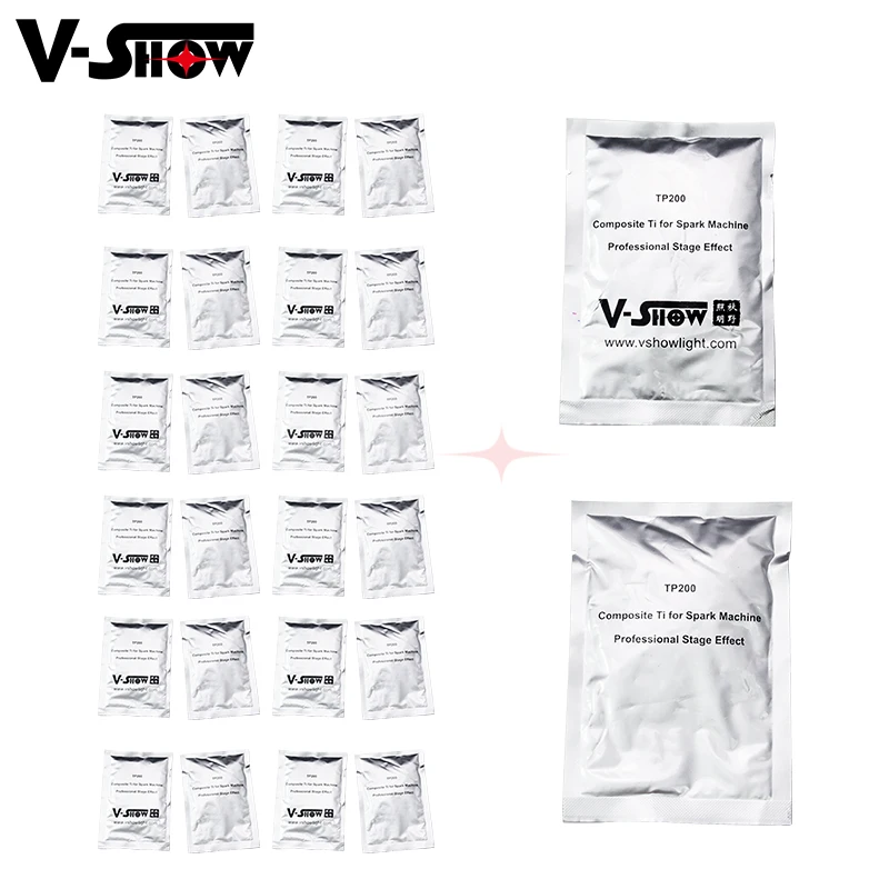 VSHOW 30 Bags Ti Powder Material 200g/bag For Cold Spark Machine Fountain Fireworks In Wedding MSDS Powder Certification