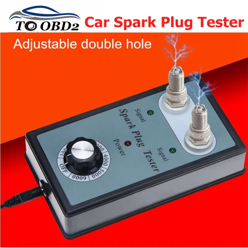 Dual Hole 12v Car Spark Plug Tester Ignition Plug Analyzer for 12V Gasoline Vehicles Car Spark Plug Tester Best price