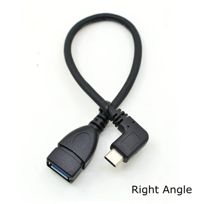 Câble d'extension coudé USB 3.1 type-c mâle vers USB 3.0 a femelle OTG, 25CM, pour MacBook pro Samsung Note 8 Dell XPS 15