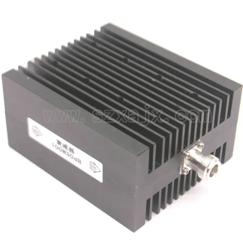 JX High power RF attenuator N male to N female 100W DC-3G-XDB(X:30DB) Heat sinks Free shipping