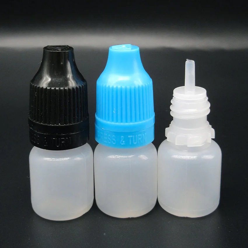

oil bottle 5ml plastic samll bottle eye drop bottle with childproof and tamper evident cap 100pcs/lot