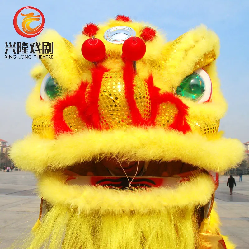 Southern Style Lion Dance Costume Performance Lion Dance Factory directly sell double adult lion dance Lion dance props