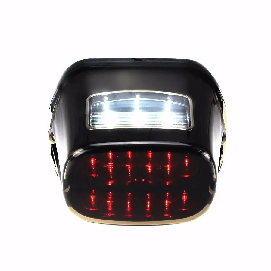 New LED Tail Brake Light License Plate Lamp For Harley Cross Bones CVO Dyna FLSTSB Custom