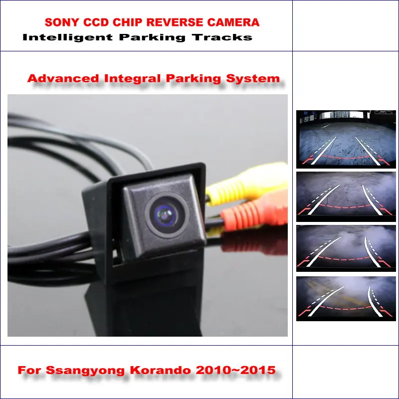 

For Ssangyong Korando 2010-2015 Car Rear Reverse Camera Intelligent Parking HD CCD 1/3Night Vision Tracks CAM Acccessories