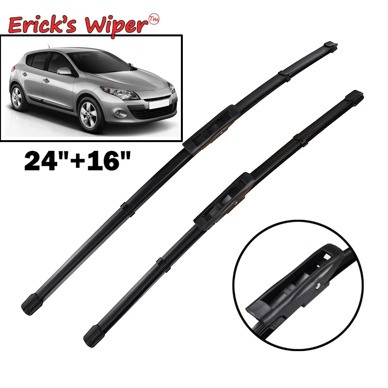 Erick\'s Wiper LHD Front Wiper Blades For Renault Megane 3 MK3 2008 - 2016 Windshield Windscreen Window Car Rain Brushes 24\