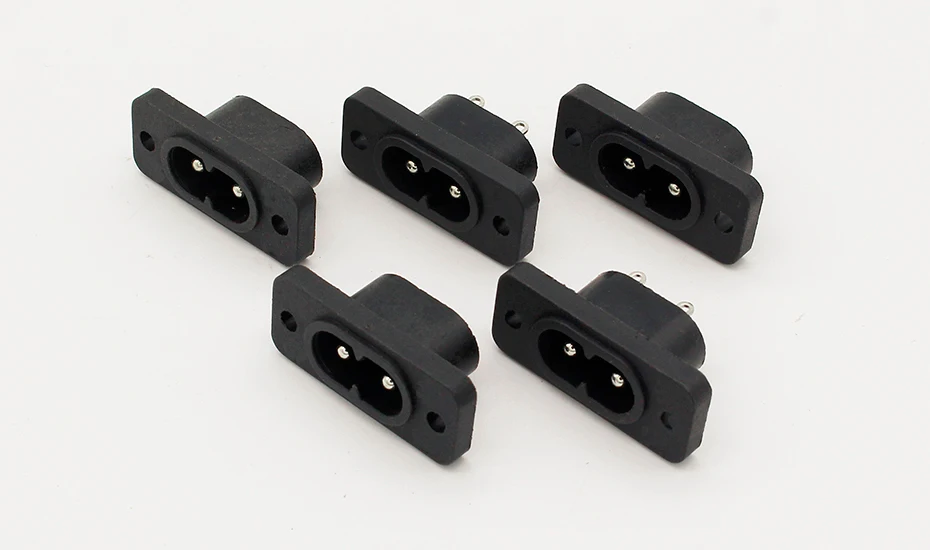 Neue Heiße Verkauf AC250V 2,5 A 5 stücke 2Pin IEC 320 C8 Schraube Montieren Einlass Steckdose – Detail 1