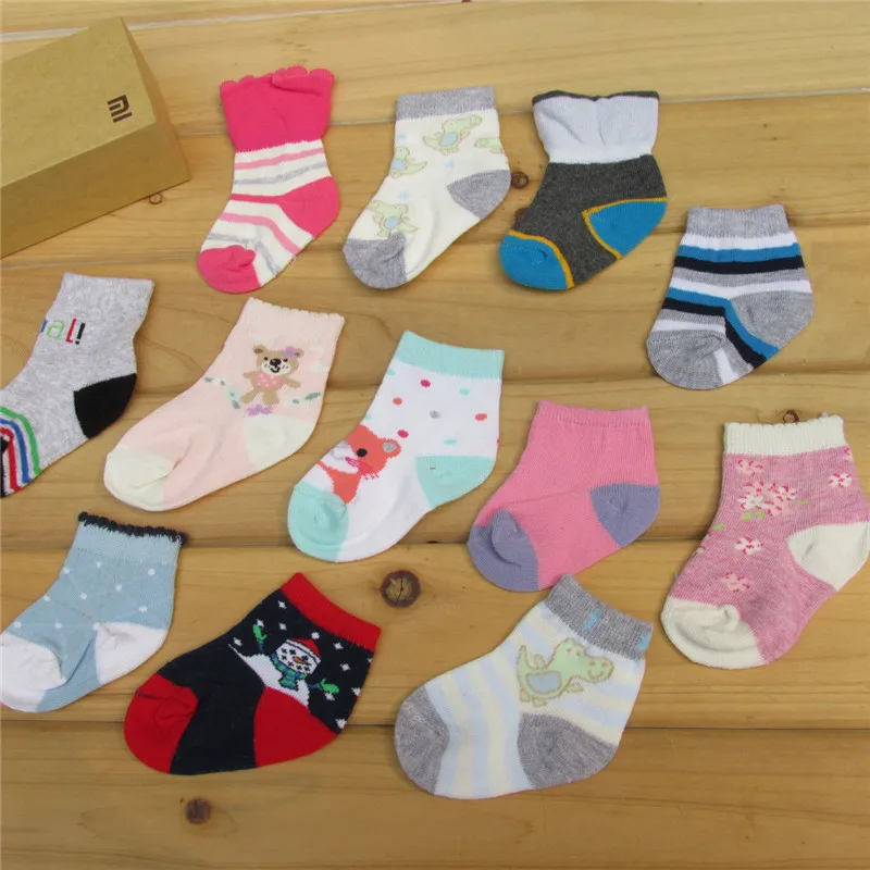 Hot!!! 2019 10 Pairs Cute Baby Socks Summer Autumn Cotton Cute Non-slip Boys Girls Newborn Infant Bebe Cartoon Soft Floor Wear