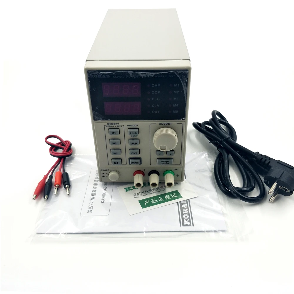 KORAD KA3005D high precision Adjustable Digital DC Power Supply 4Ps mA 30V/5A for scientific research service Laboratory