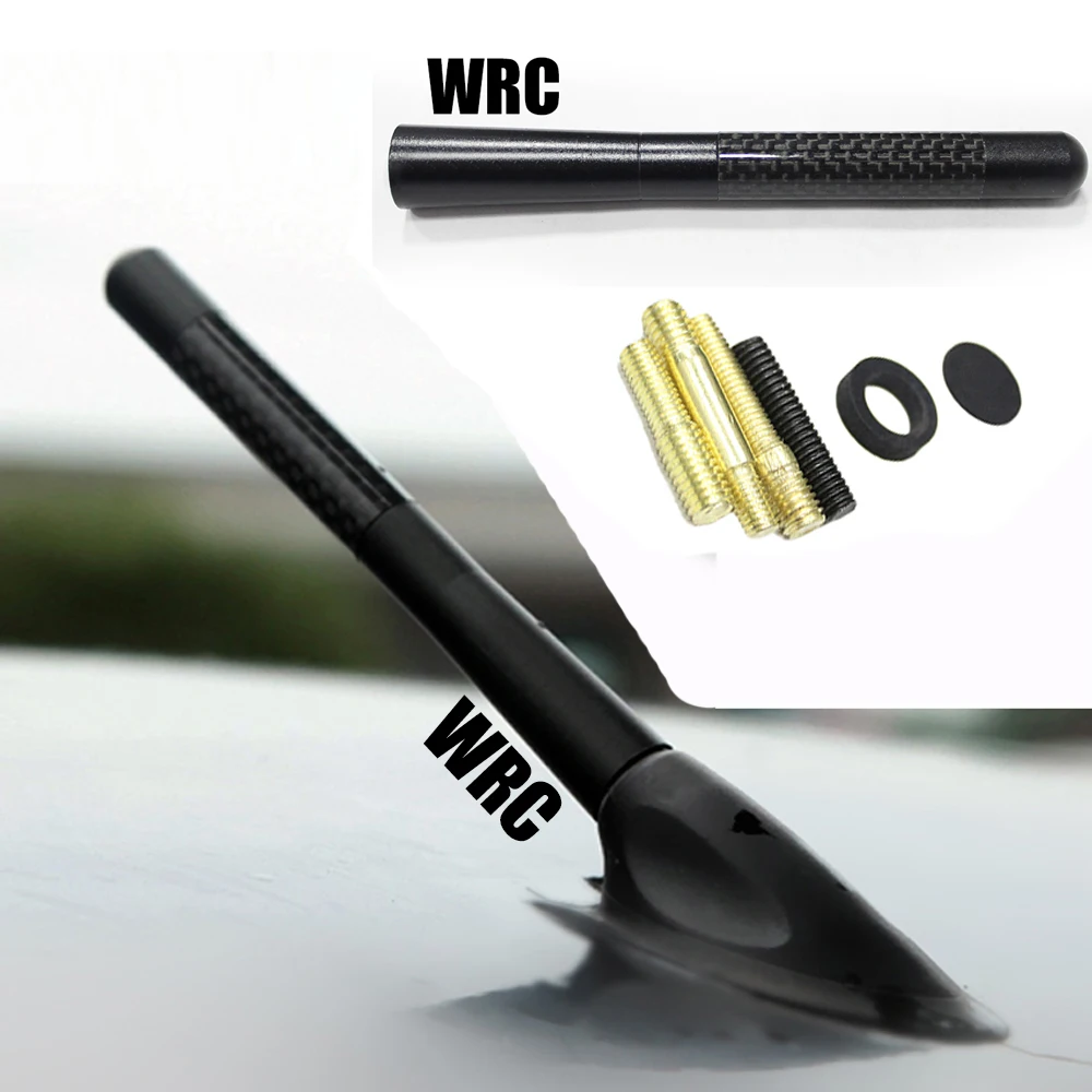 WRC  Carbon Fiber Short Antenna Radio Antenna Car Decoration for Nissan March Sunny Tiida Qashqai LIVINA X-Trail TEANA SYLPHY