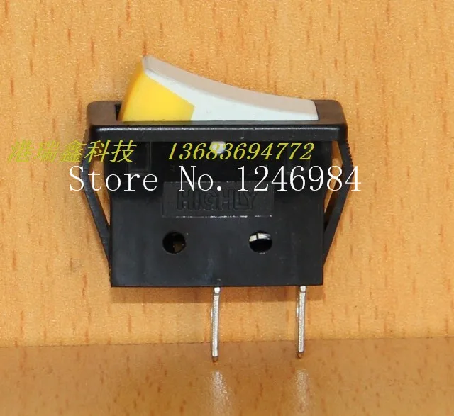 

[SA]HIGHLY HIGHLY power switch rocker rocker switch R11-00 R11-2A long flat black side white yellow--100PCS/LOT