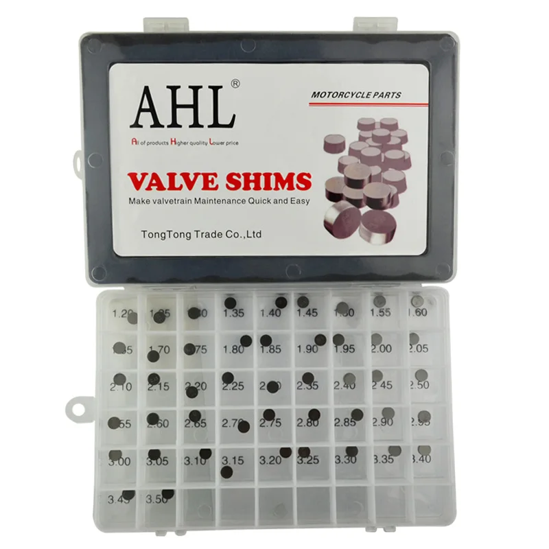 Ahl 47Pcs Motorfiets Motor Onderdelen 7.48Mm Verstelbare Klep Shim Compleet Refill Kit Voor Honda Voor Suzuki Voor Yamaha voor Kawasaki