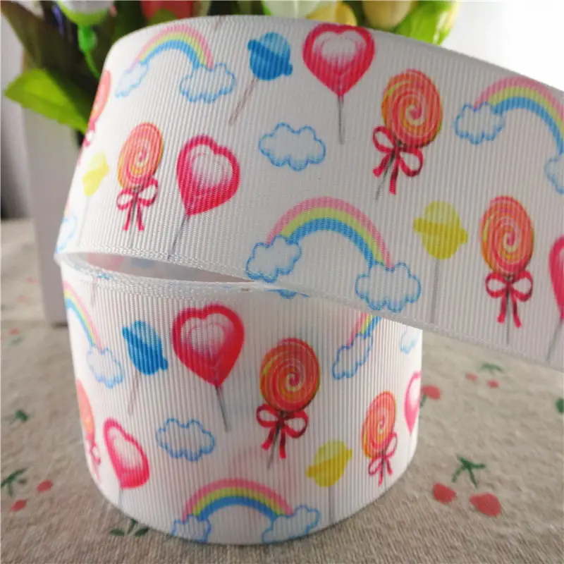 18081808, 1-1/2" 38mm 10 Yards bedruckte Ripsbandbänder mit Süßigkeiten- und Kuchenmotiven, DIY-Haarschleifen, handgefertigte Materialien – Detail 2