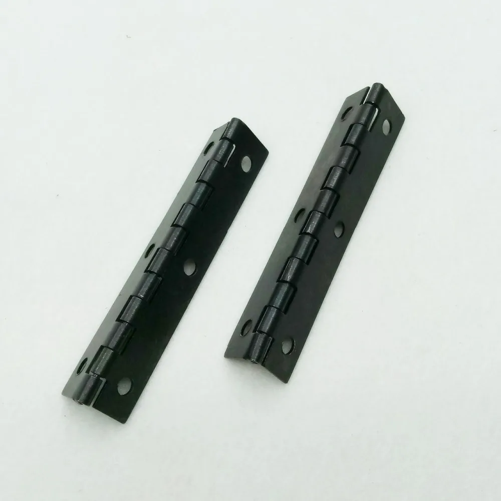 2pcs/4pcs 75mm Black Long Row Hinge Iron Hinge 270 Degrees for Box Cabinet Door Narrow Side with Screws Furniture Hardware