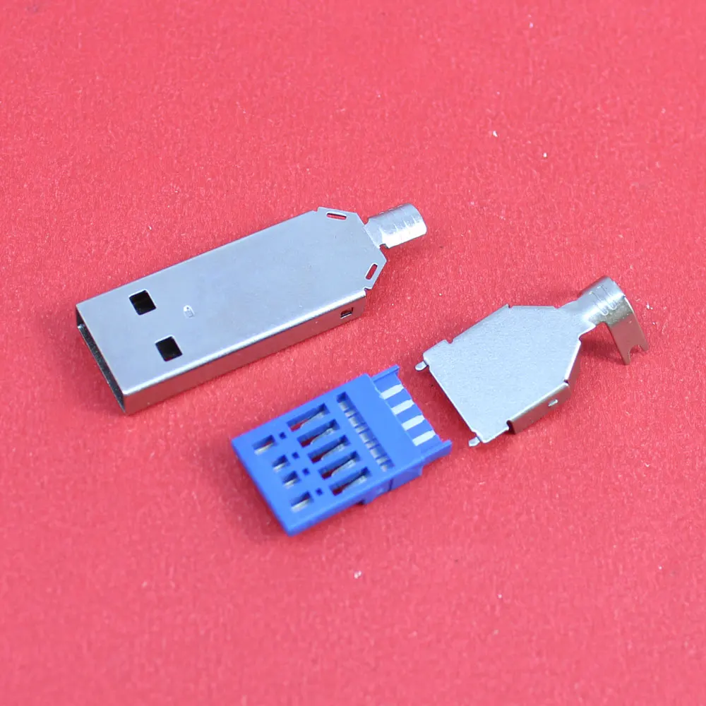 ChengHaoRan 1 шт. «сделай сам» USB 3,0 Штекерный разъем, паяльный тип, гнездо 3 в 1 для DIY USB 3,0 кабель