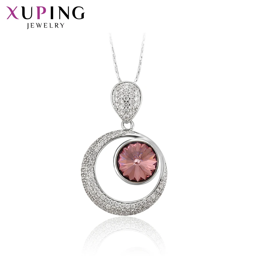 Xuping Jewelry Fashion Charms European Style Pendant Necklace with Crystal for Women Party School  Gifts A00612502