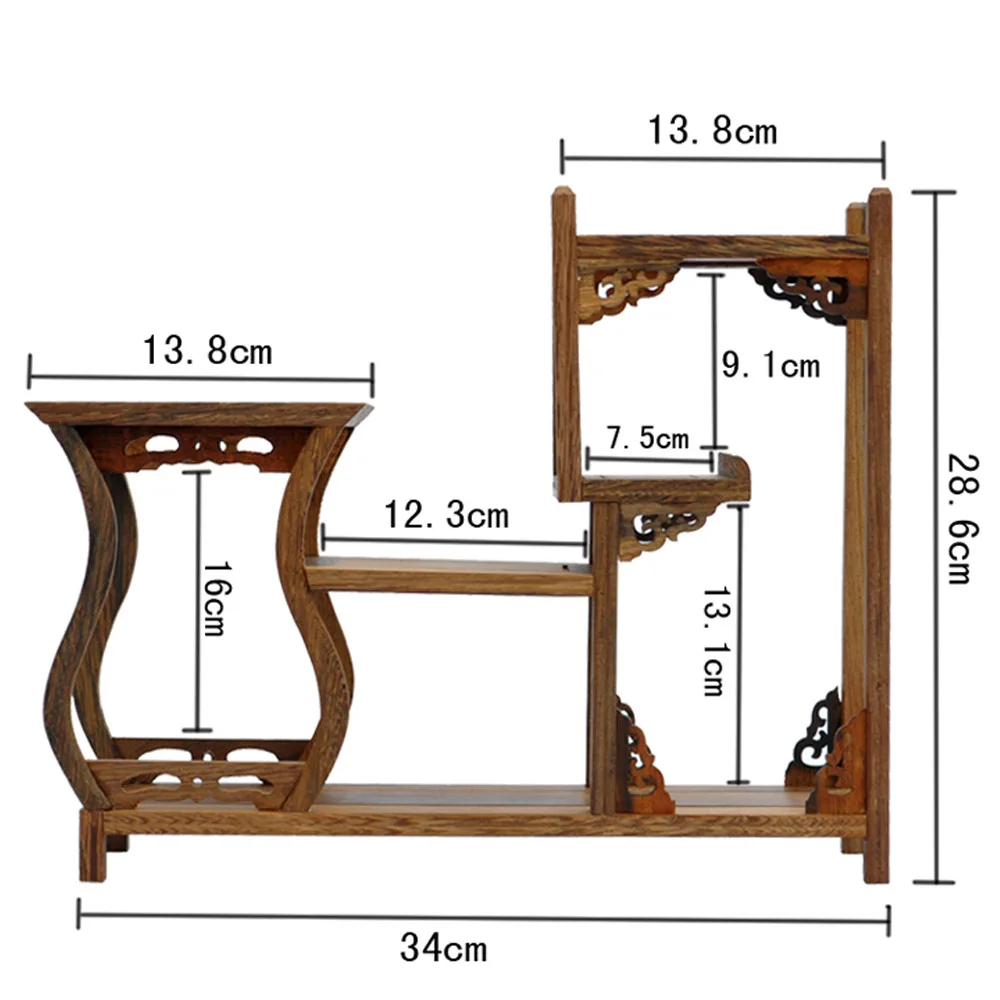 Ming and Qing furniture mahogany wenge Treasure House side bottle rack Shelf antique teapot swing frame rack factory outlets