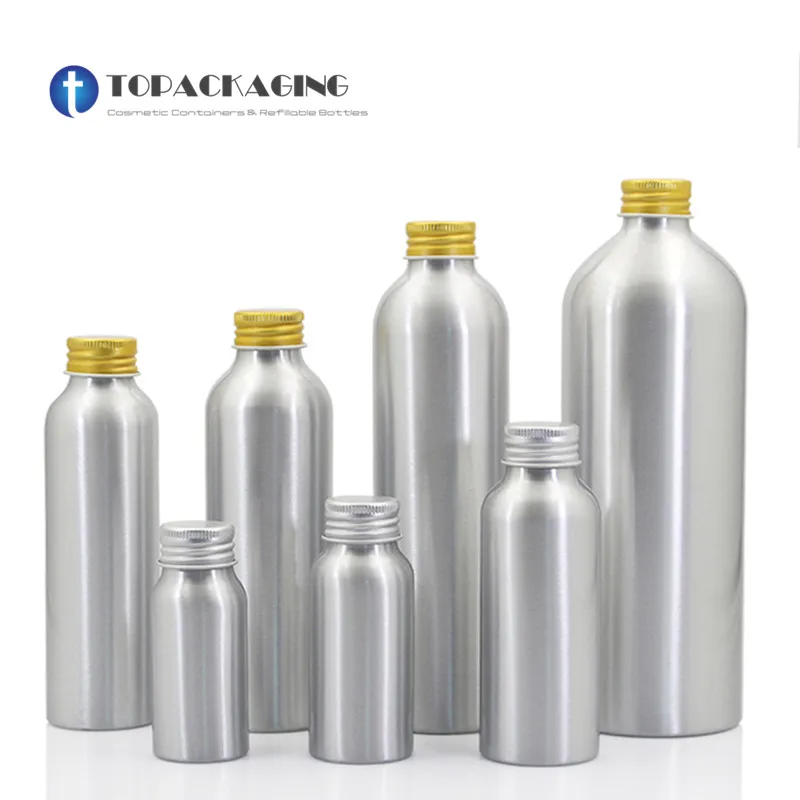 

30/50/100/150/200/250ML Screw Cap Bottle Empty Lotion Packing Aluminum Reagent Aromatherap Cosmetic Parfum Container Refillable