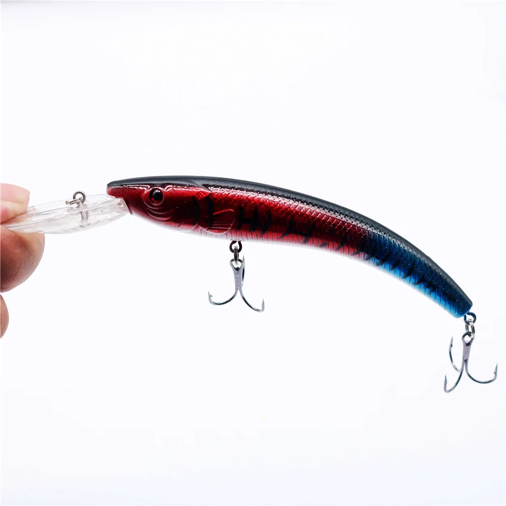 1pcs 15.5cm 14.8g Bend Minnow Fishing Lure Hard Bait Aritificial Wobblers Fishing Tackle Big Crankbait Plastic Lure 10 Colors