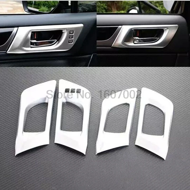 For Subaru Outback 2015 2016 ABS Chrome Inner Door Handle Bowl Cover Trim Protector Decoration Left-driving Model