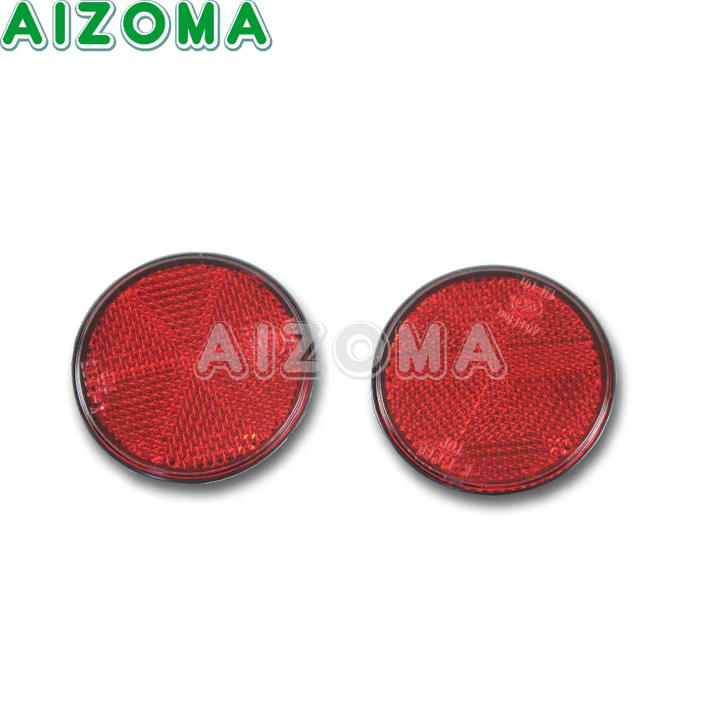 A Pair 56mm Motor High Visibility Round Reflector Universal For