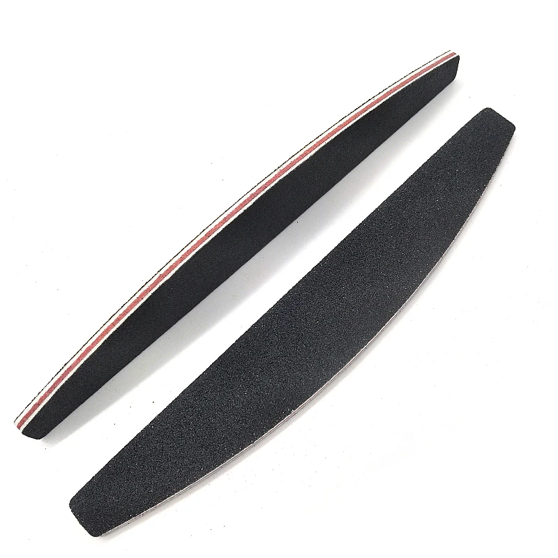 50 Pcs/Lot Professional Nail File Buffer Salon Glitter Nail Files 100/180 Grit Manicure Tools Black Sanding Paper File Supplier - 图片 6