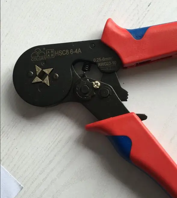 Multi-functional cold pressing line clamp HSC8 6-4A terminal crimping pliers manually European since the wire clamp 0.25-6mm2