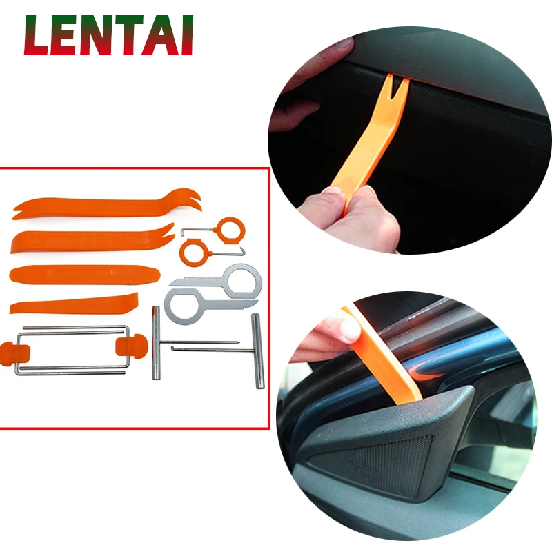 

LENTAI 12Pcs Auto Car Panel Pry Tool Audio disassembly tool For BMW E46 E60 Ford focus 2 Mazda 3 Volkswagen Polo Golf 4 Skoda