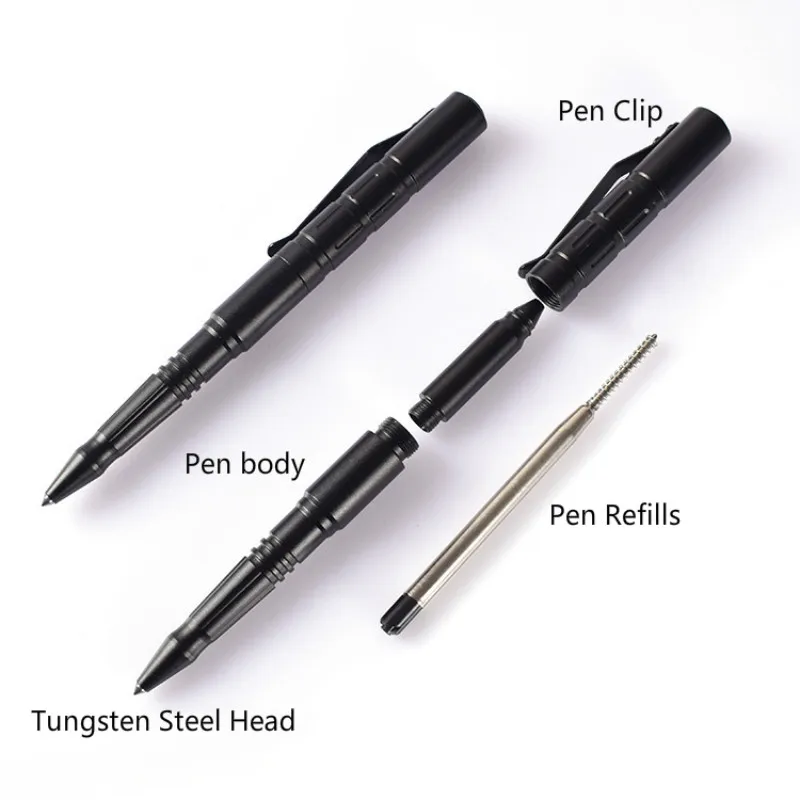 Imagem -02 - Tactical Self Defense Tool Personal Defense Supplies Tungsten Steel Pen Security Protection Tool