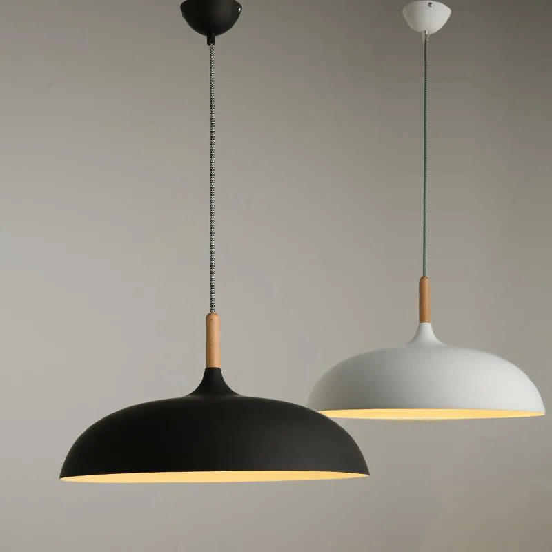 Droplight minimalismo nórdico, alumínio branco preto E27 luminária pendente para pendurar tipo restaurante lustres teto